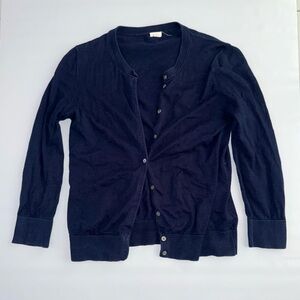 J Crew Small Navy Blue Button Up Sweater